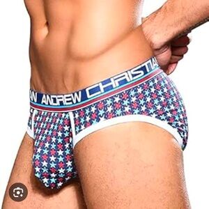 Andrew Christian Stars Mesh Briefs NWT RARE sold out edition